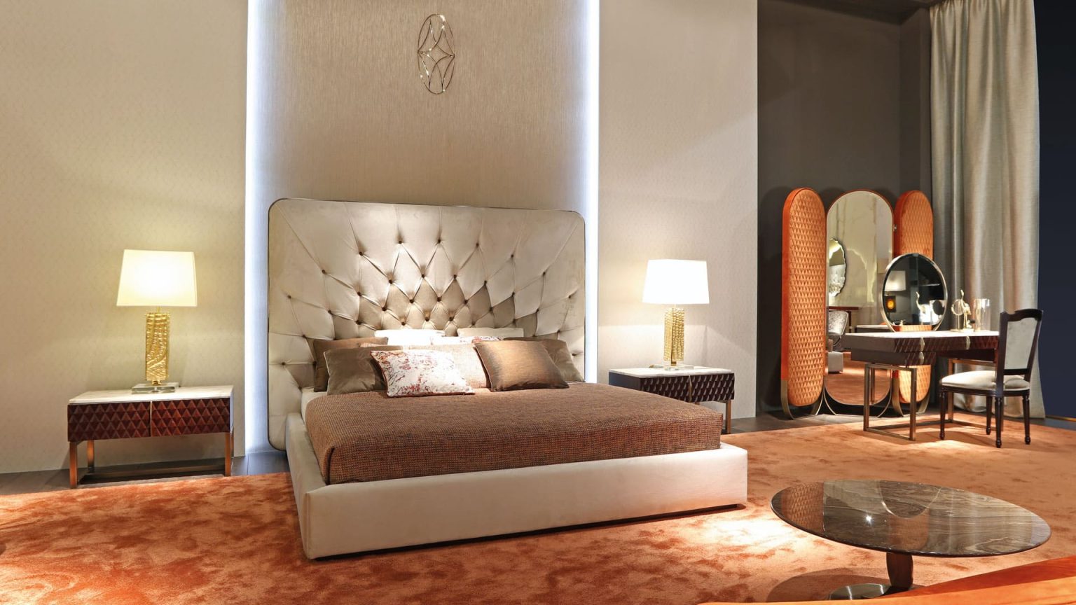 High tufted bed Vertigo Opera Contemporary