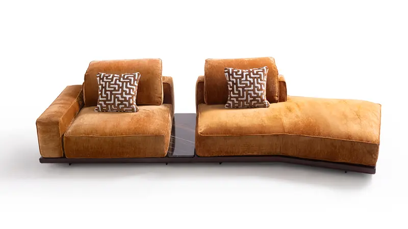 divano moderno base legno componibile