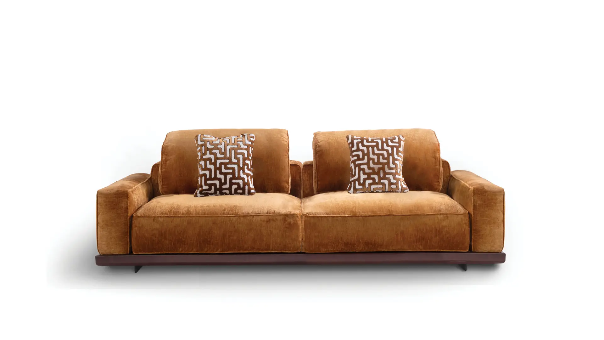divano moderno base legno 3 posti