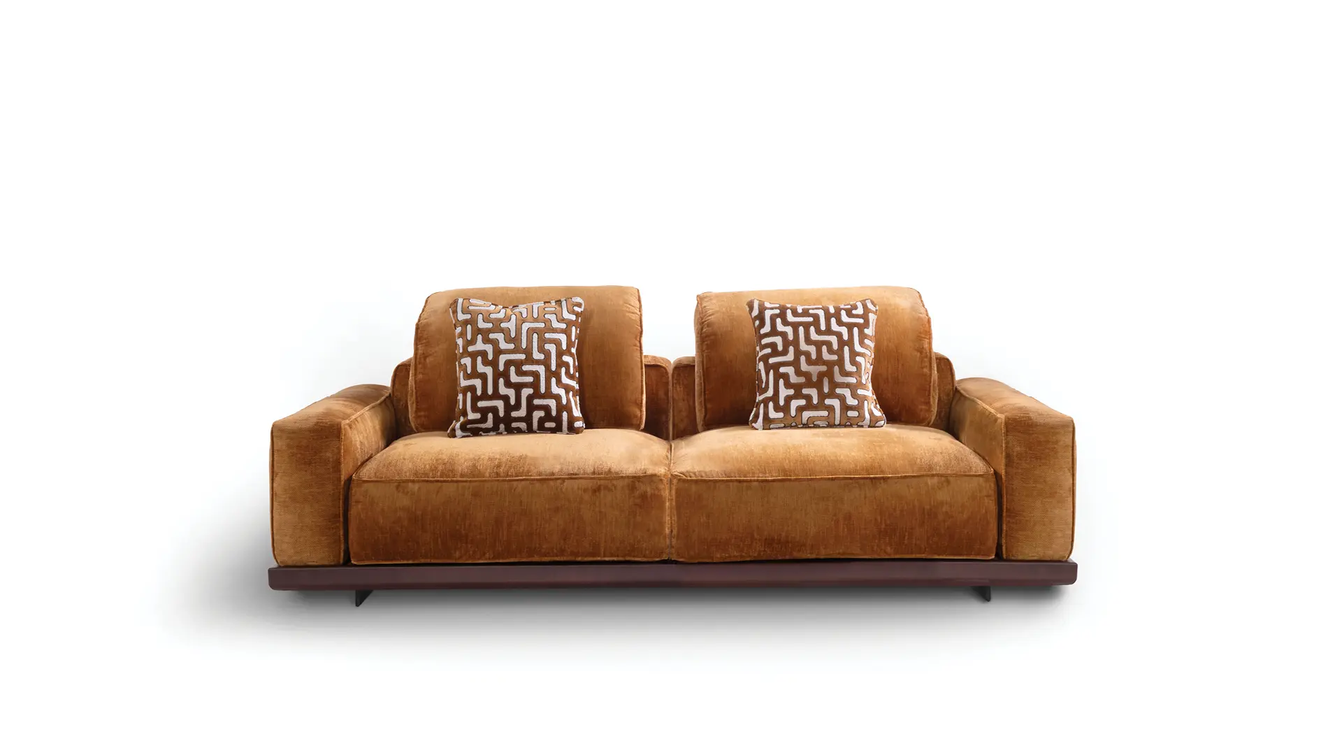 divano moderno base legno 2 posti