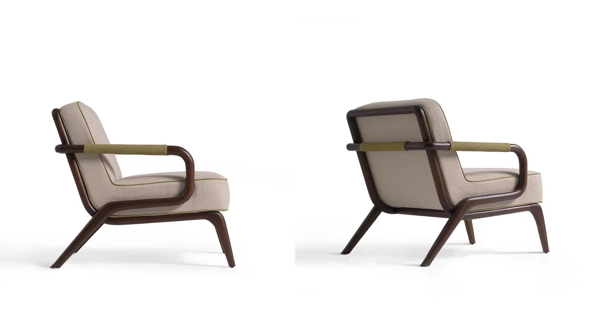 poltrona elegante legno lati